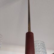 Lustre 5 branches teck et laiton design scandinave