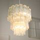 Large Mid-century Italian Glass Cascade Chandelier
