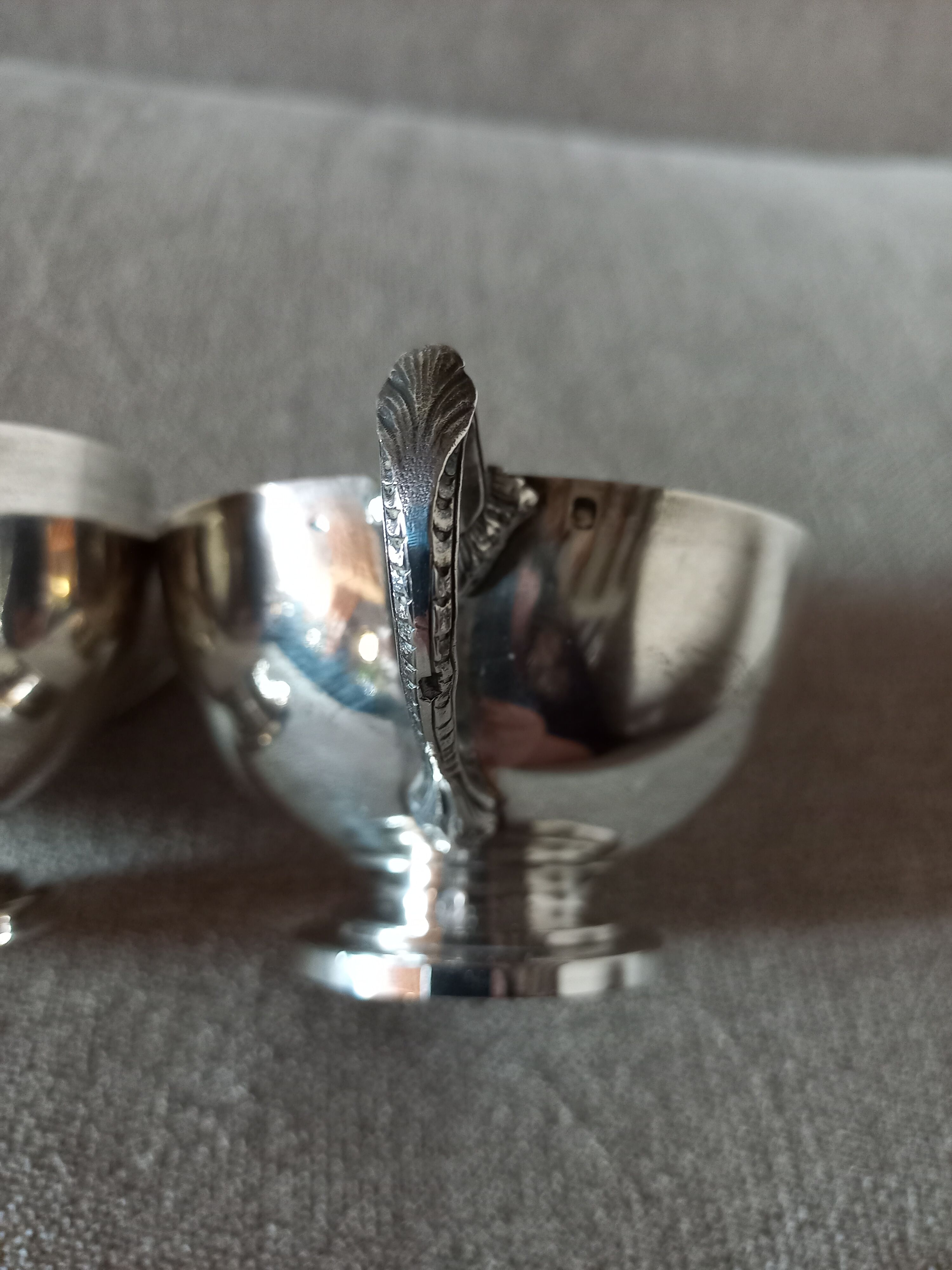 2 old solid silver cups
