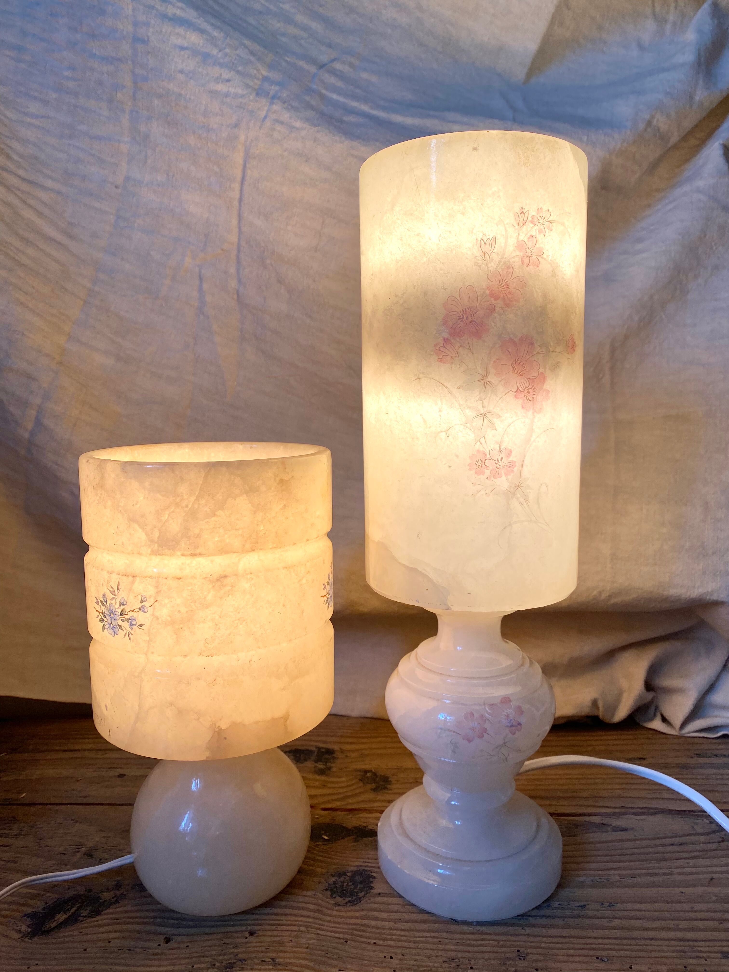 Vintage alabaster lamps