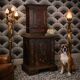 Neo-baroque antique buffet in silvered pine, Italy, 19th century