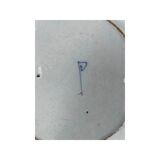 Blue Delft earthenware plate decorated with flowers