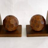 Pair of mirror ball bookends