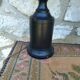 Pair of turned wooden lamps