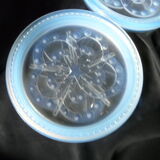 3 Blue Blue Pressed Pressed Molded Glass Bottle Bottom