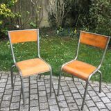 School mullca 510 vintage 1960 adult chairs pair