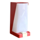 Table lamp in red painted metal and white plexiglass 60s vintage LAMP-7149