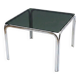 Vintage 70s coffee table - Chrome & smoked glass