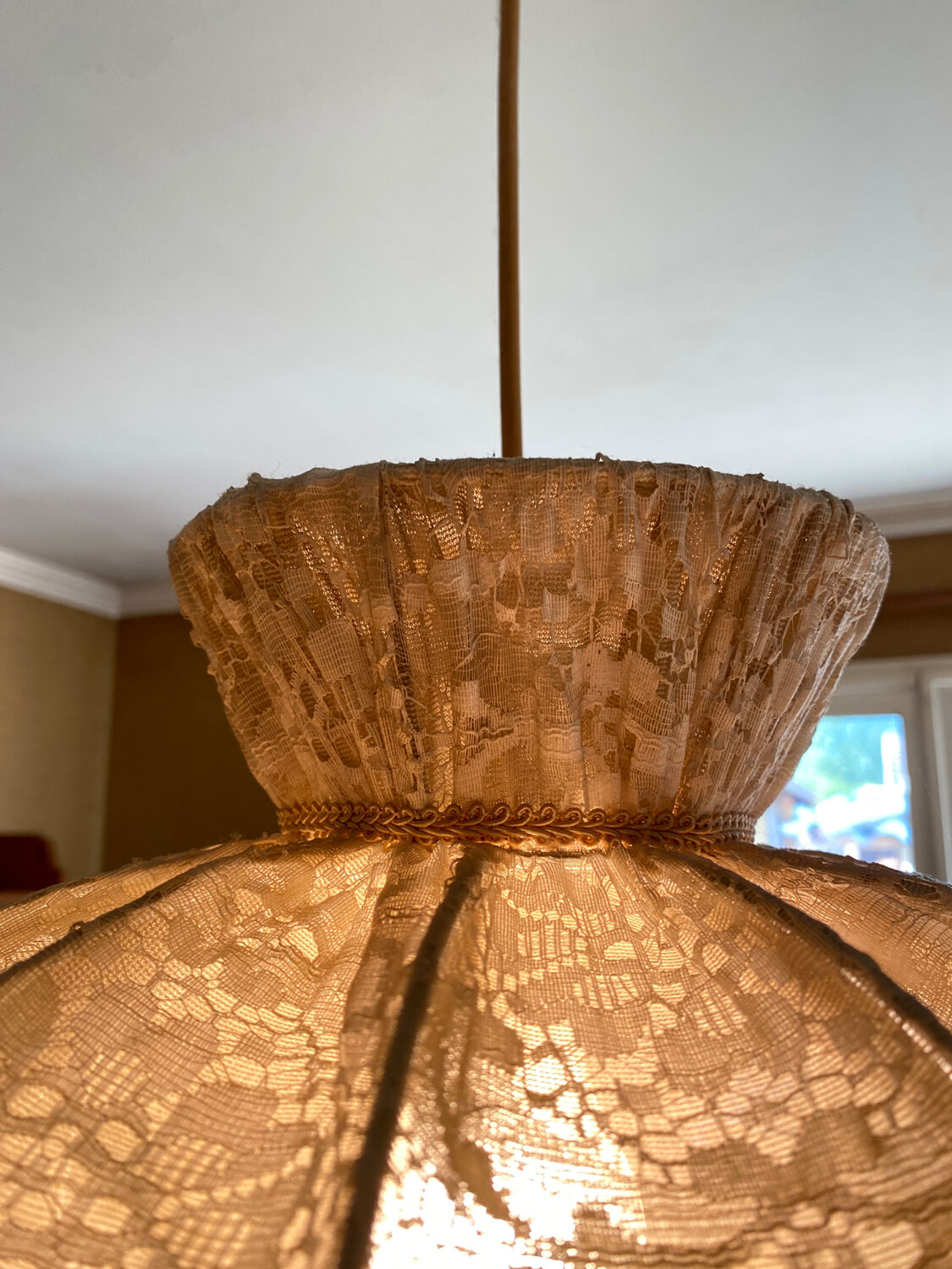 Vintage lace chandelier