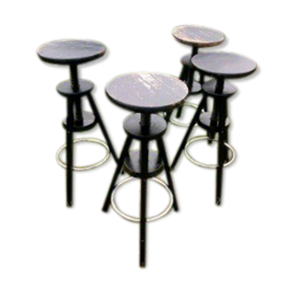 Suite of 4 industrial or architectural stools