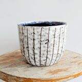 Vintage Hungarian Majolica cache-pot mid-century style Fat Lava ceramic