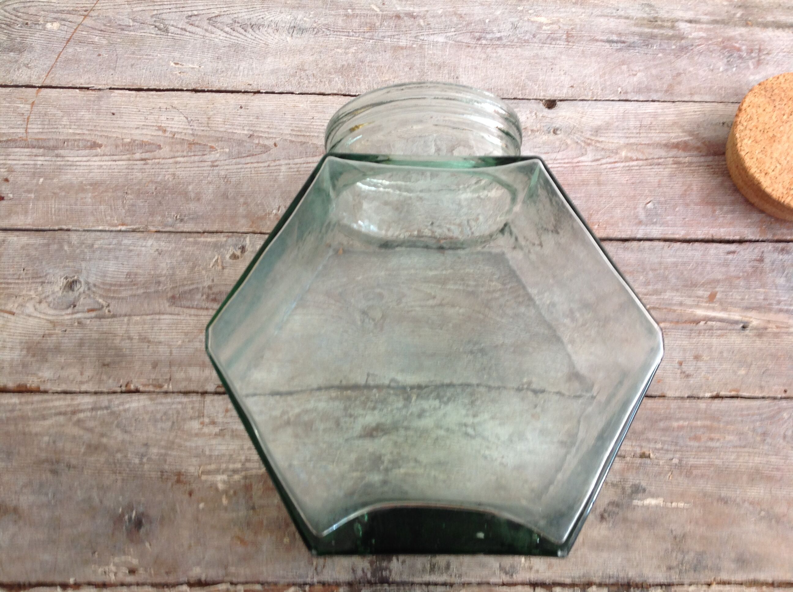 Thick glass jar