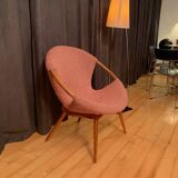 Fauteuil unique dans le style de Miroslav Navratil, Tchécoslovaquie, années 1950/1960