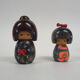 Set of two vintage Kokeshi dolls, Japan 1960's