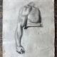 Workshop study on fine watermarked paper, late 19th century, Montparnasse in Paris.