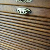 Cabinet with curtains early XXeme oak