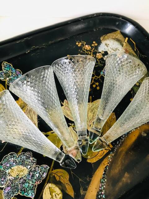 5 Trinquette champagne glasses or flutes - Henri Maire