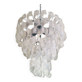 Lustre transparent en verre de murano « ricci »