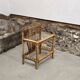 Rattan and glass side table 1960