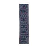 Handmade one-of-a-kind oriental purple runner rug 85 cm x 368 cm
