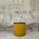 Vintage fabric and teak side table.