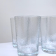 Lot de six verres en verre martelé