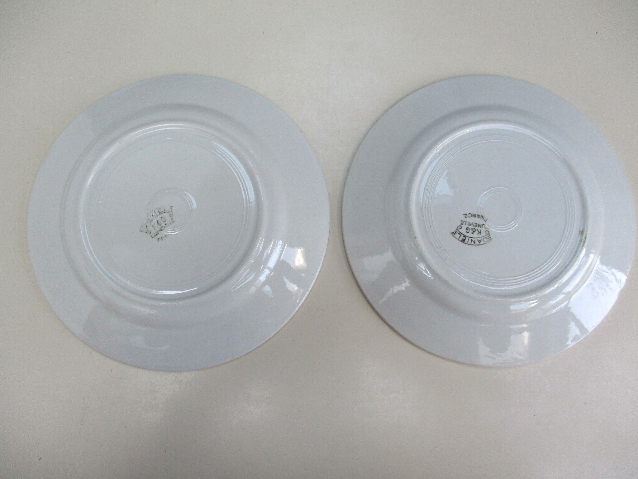 7 dessert plates in earthenware K G de Lunéville Model Danièle