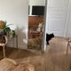 Beveled mirror 142 x 39 cm from the 70s