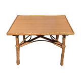 Vintage coffee table in wicker and formica