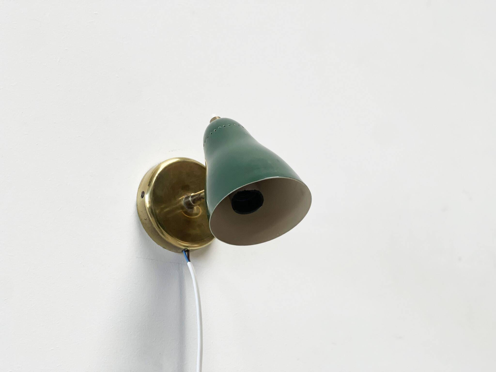 Green Perforated Wall Lamp by Dek A Lux