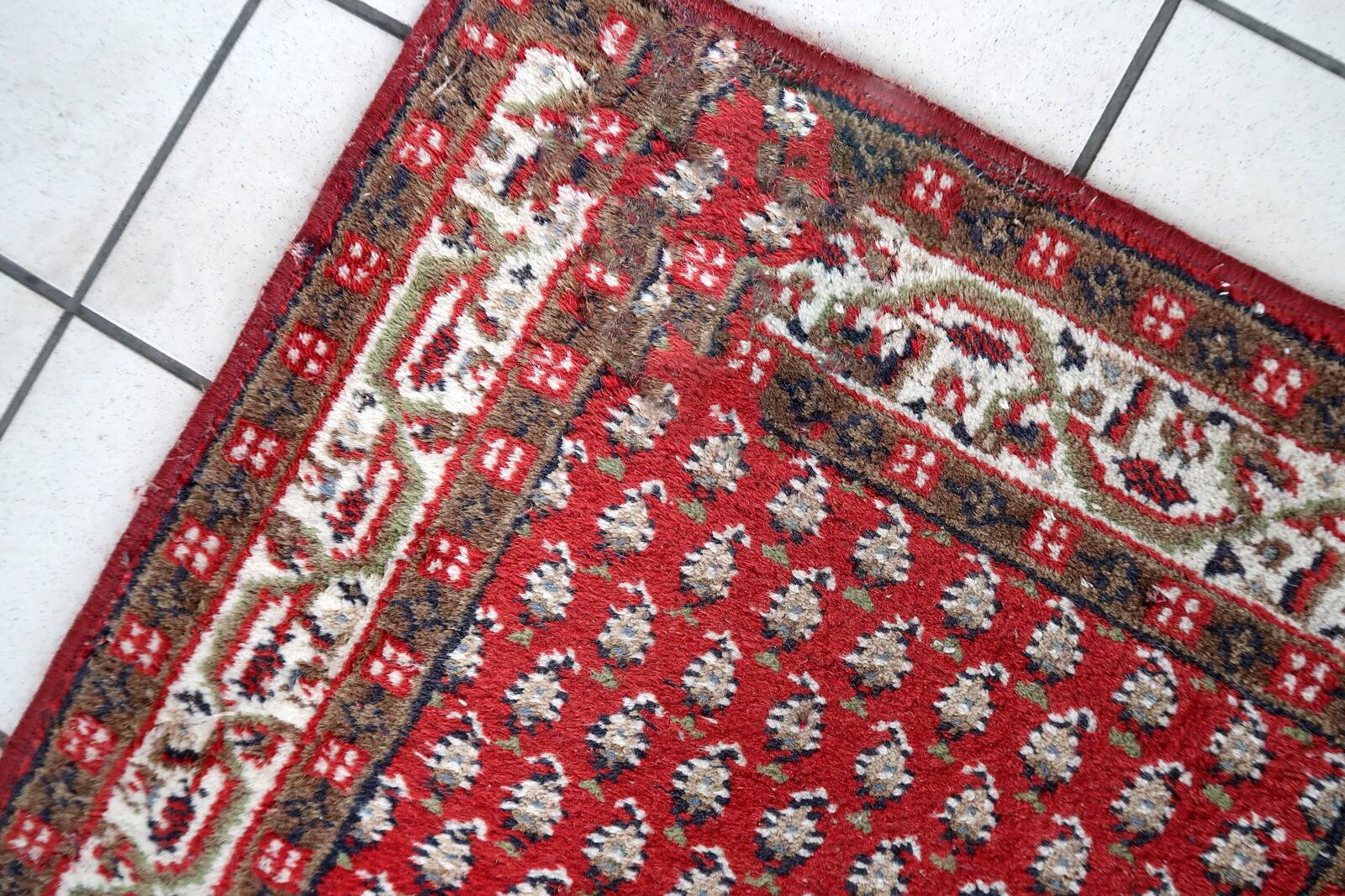 Tapis vintage fait main Seraband indien – 74 cm x 140 cm