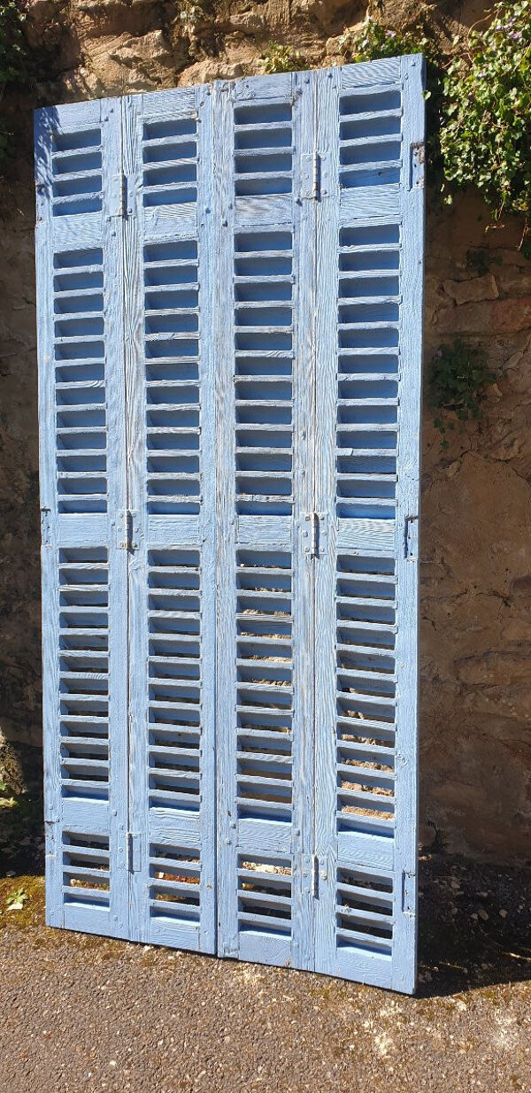 Paire De Volets/persiennes Bleus - Fin XIXème