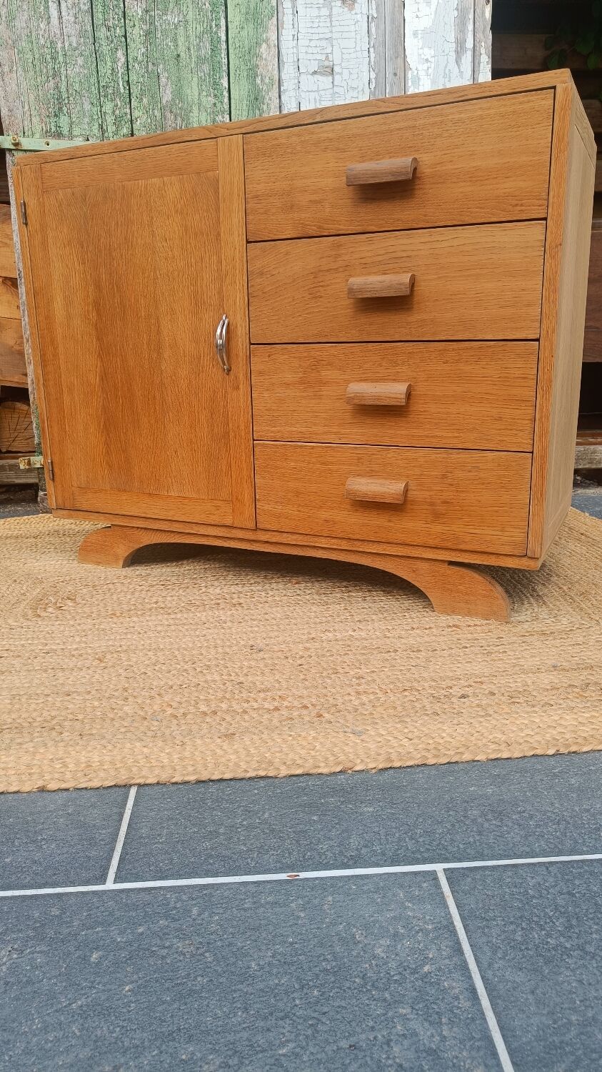 Vintage wooden sideboard – 4 drawers and cupboard