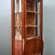 Curved display bookcase in Louis XV style marquetry circa 1900-1920