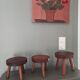 Door trio of artisanal vintage plants