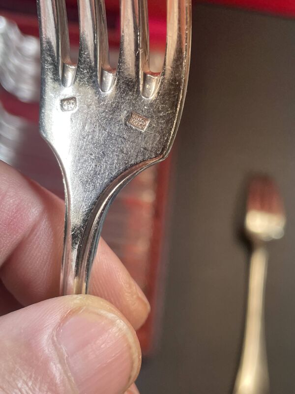 Ménagère 24 pièces grands couverts de table Cailar Bayard, Métal argenté 84