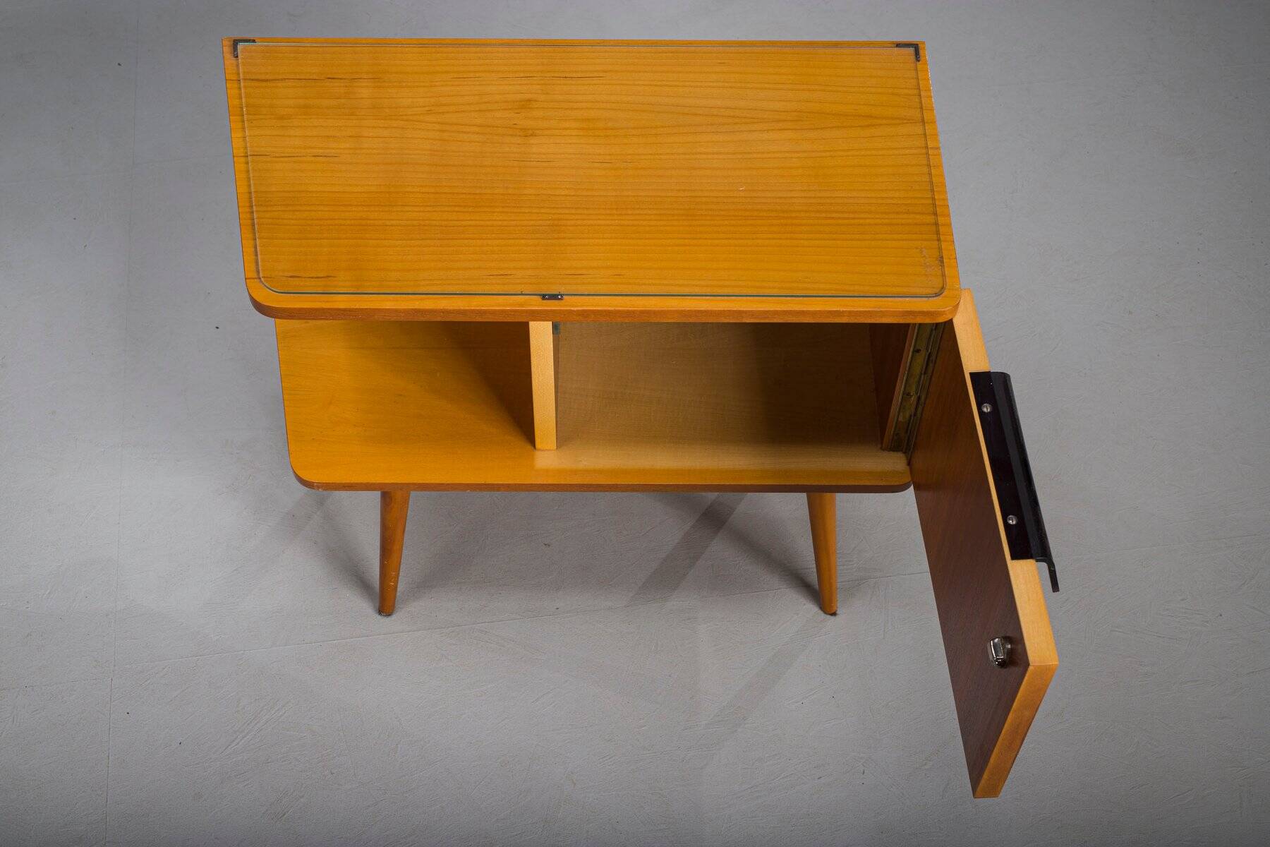 Vintage German cherry nightstands, 1960s, set of 2