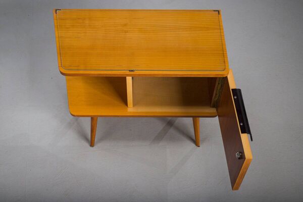 Tables de chevet allemandes vintage en cerisier, années 1960, lot de 2
