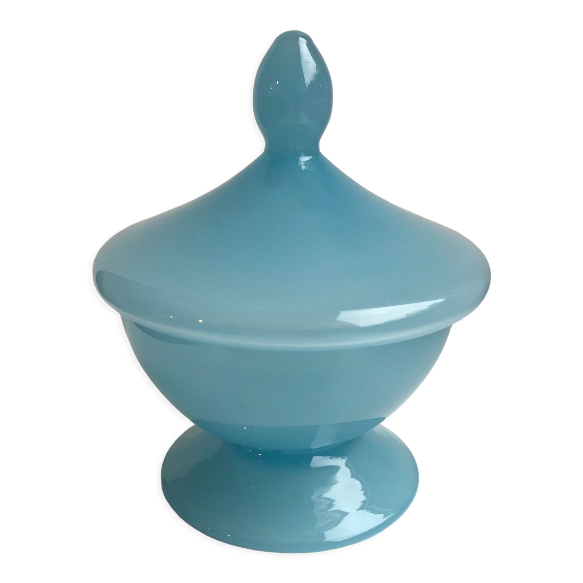 Sky blue opaline box 60s