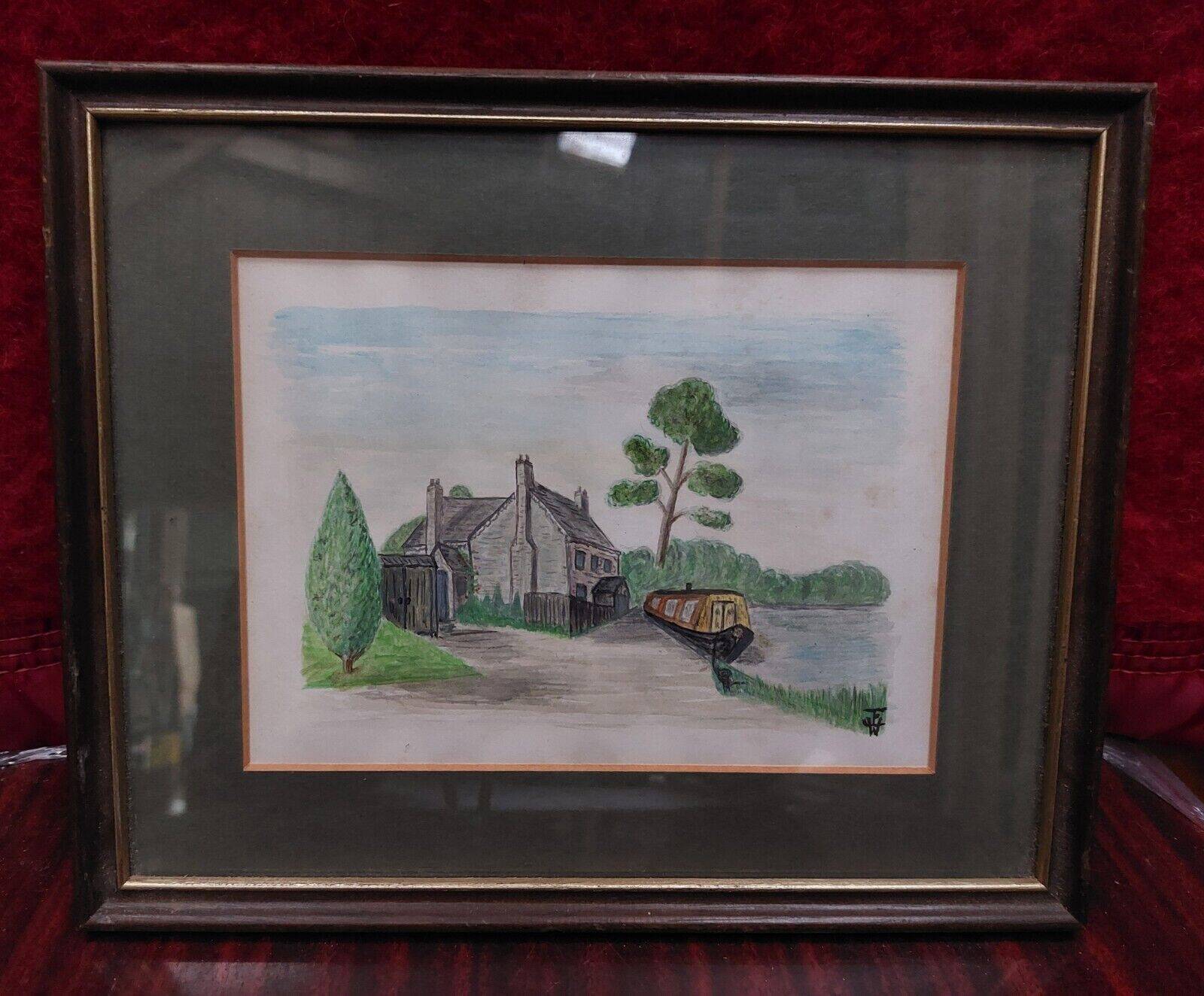 Signed landscape watercolor painting