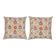 SET OF 2 - 100% Silk Accent Pillow Covers. Embroidered Cushions. Handmade Throw Pillows. Traditional Toss Pillows