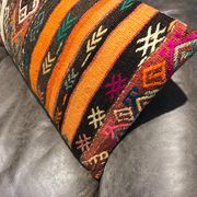 Vintage Orange Lumbar Cushion Cover 40x60cm