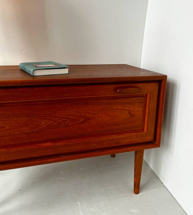 Scandinavian low "TV" unit in teak.