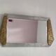 Miroir art déco en bois glace biseautée