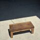 Petit banc en teck ancien rectangulaire quadripode d'Indonésie H20 L45