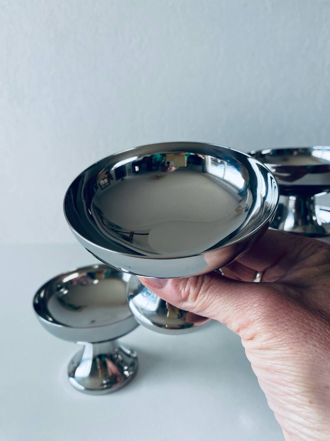 Stainless steel ice cream cups