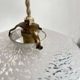 White clichy skirt suspension with raspberry spun glass edge