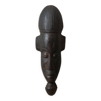 Carved wooden mask, African art, tribal decorative object