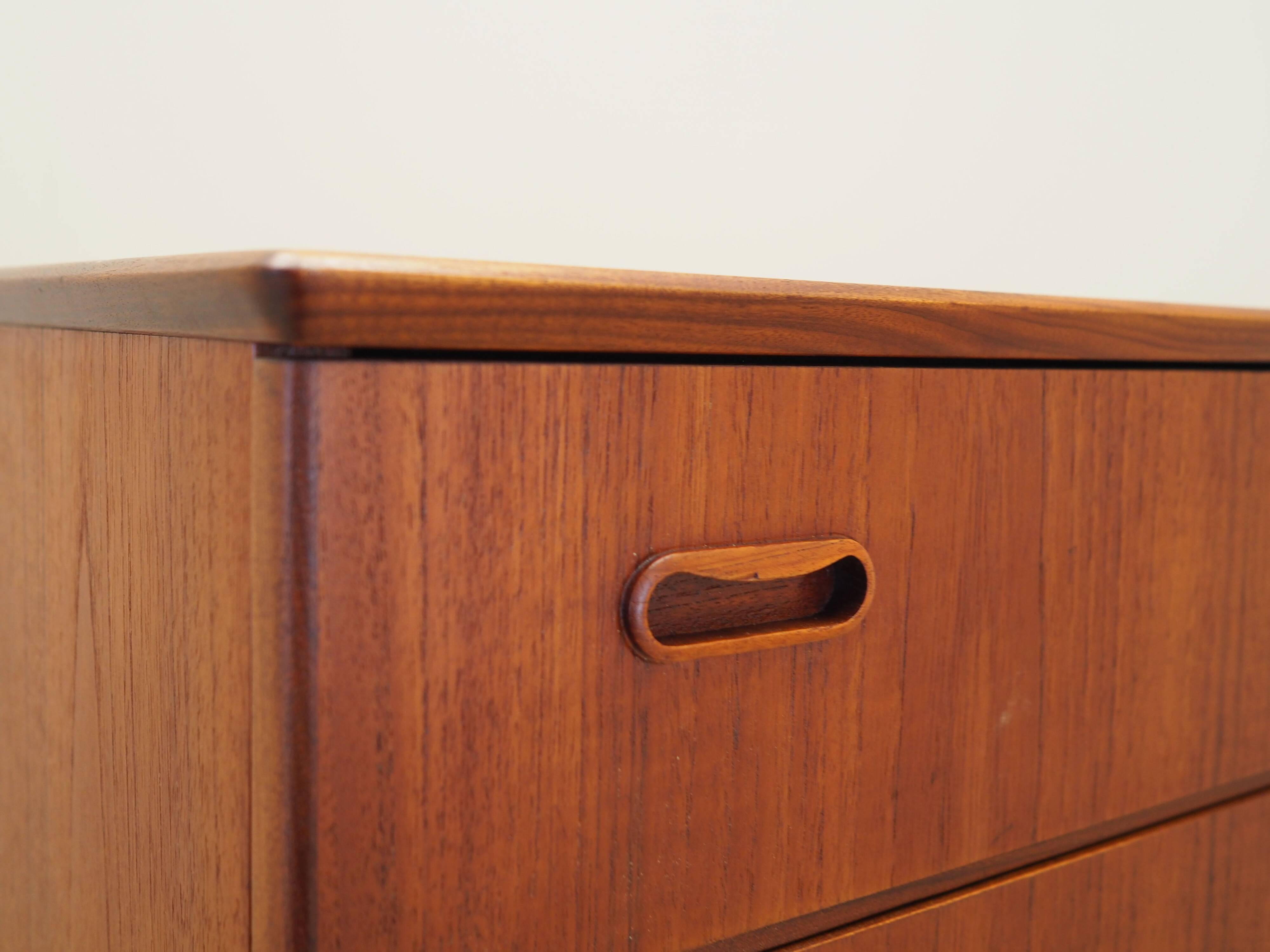 Teak chest of drawers, Danish design, 1970s, production: Denmark