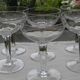 Set of 6 antique glass champagne glasses.